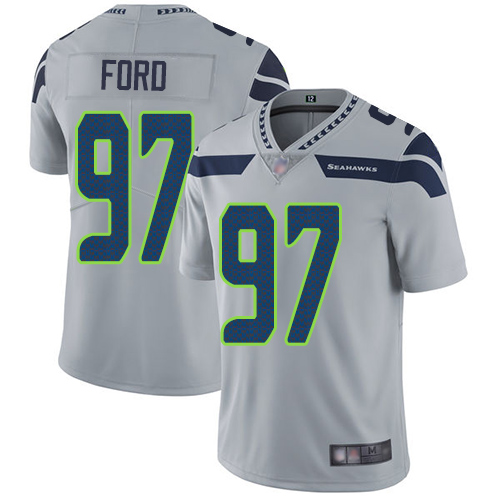 Seattle Seahawks Limited Grey Men Poona Ford Alternate Jersey NFL Football #97 Vapor Untouchable->youth nfl jersey->Youth Jersey